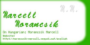 marcell morancsik business card